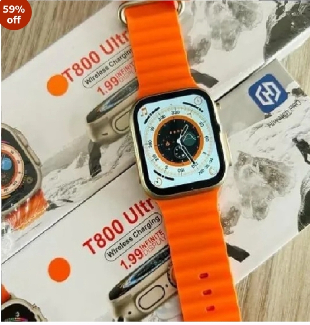 T800 Ultra Smart Watch with 1.99” HD Display | Bluetooth Calling, Fitness Tracker, Long Lasting Strap – Premium Budget Smartwatch