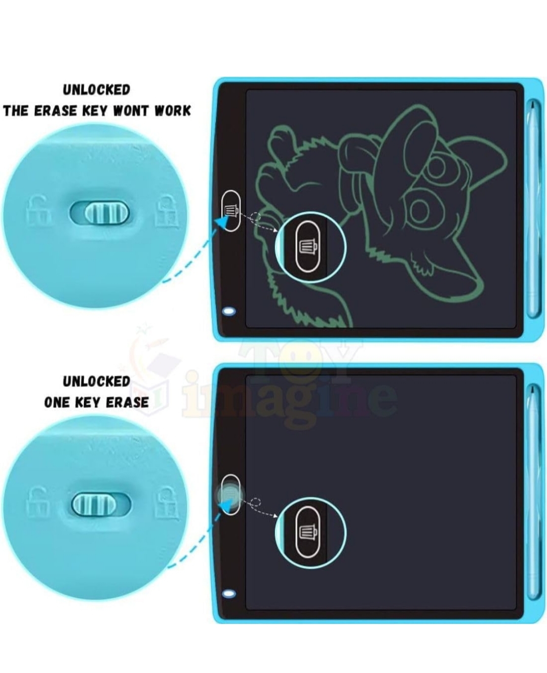 ✨ Piller Basics 8.5-Inch LCD Writing Tablet with Stylus Pen  🎨 Magic Slate for Drawing, Playing & Learning – Reusable & Eco-Friendly