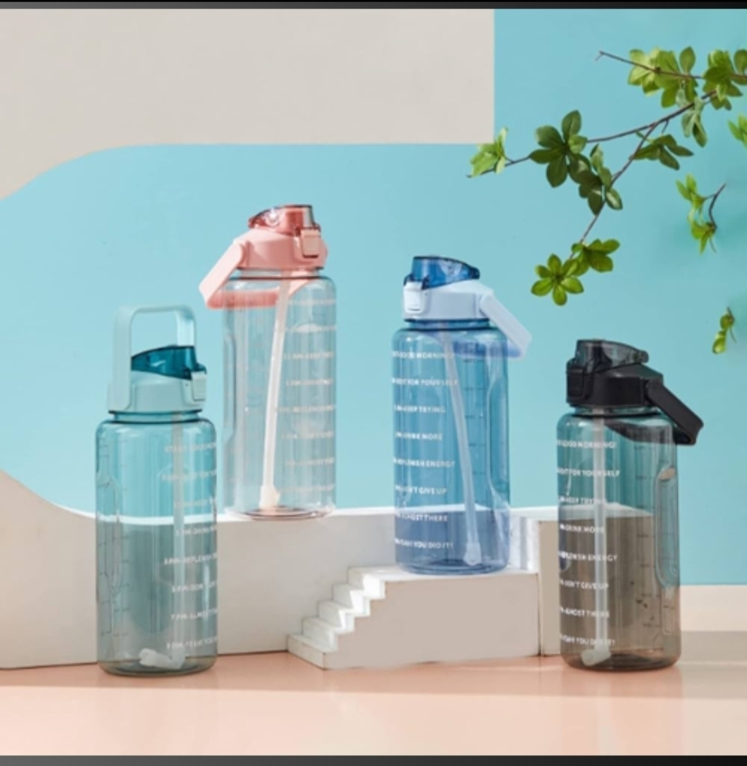 2L Motivational Water Bottle + Travel Soap Case 🔥