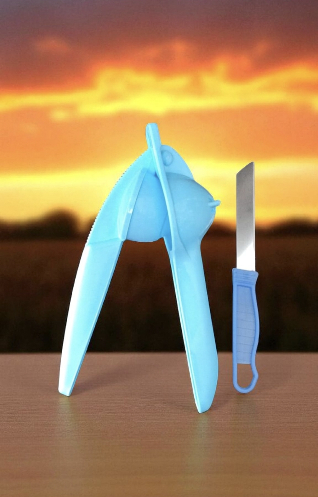 🟦 Combo Offer: Heavy Duty Lemon Squeezer + Sharp Knife Set 🟦