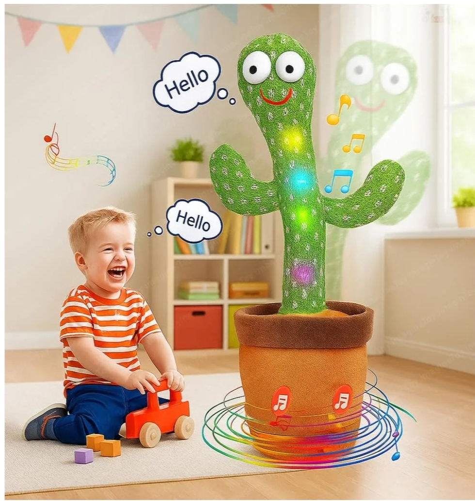 🌵 Dancing Cactus Toy – Music, Lights & Loads of Fun for Babies! 🌈 🎉 73% OFF | Bestselling Musical Toy | 4K+ Bought Last Month!