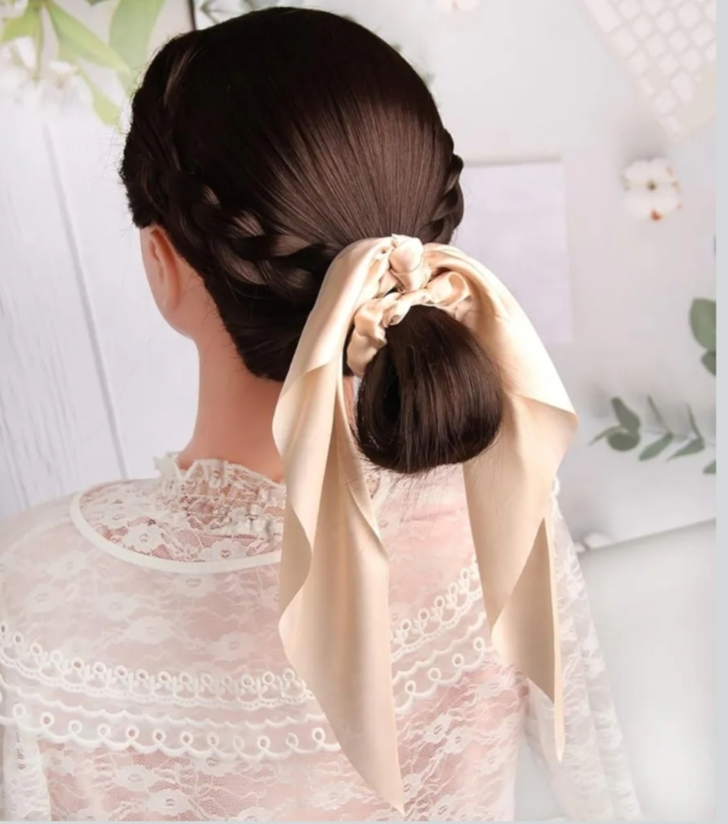 Satin Ribbon Scrunchie for Women & Girls