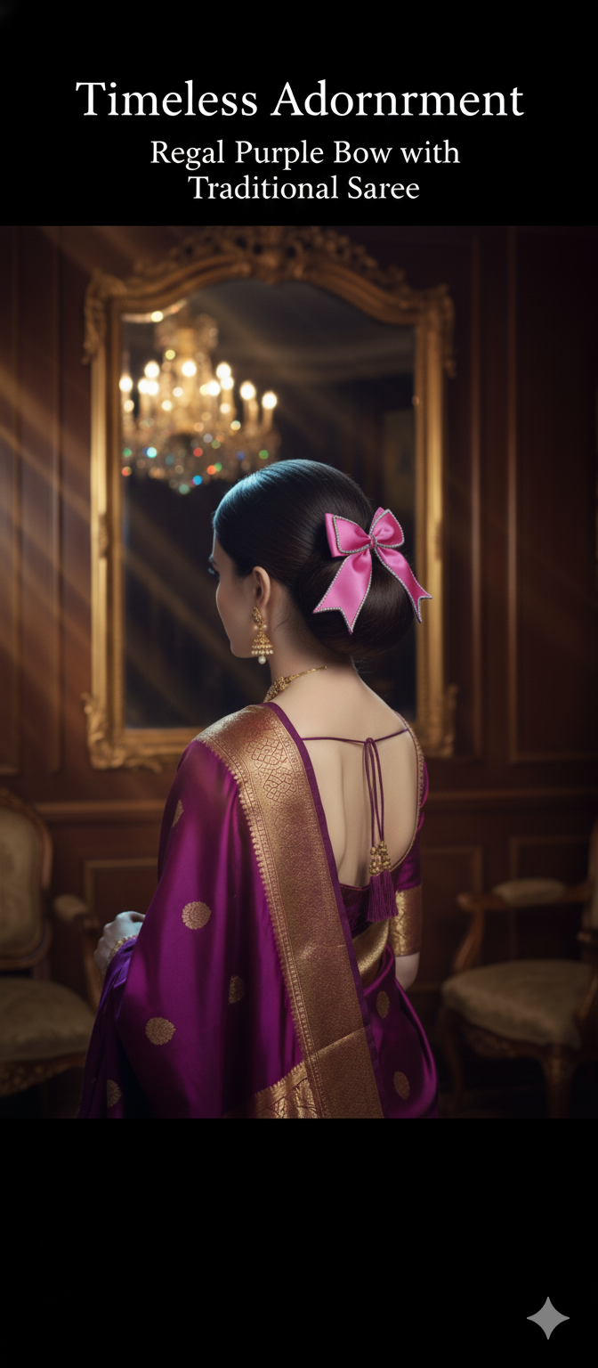 Stylish butterfly Ribbon Bow Hair Clip for Girls & Women (Set of 2)