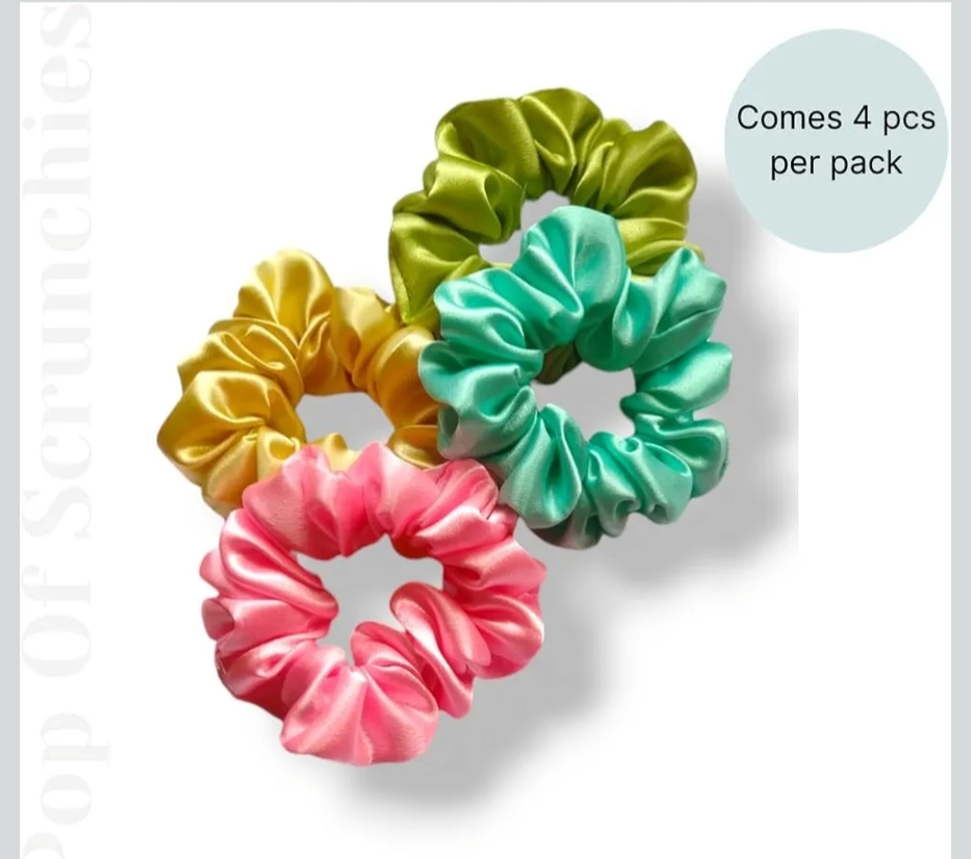 🎀Premium Satin Scrunchie Set for Women & Girls (Pack of 4)