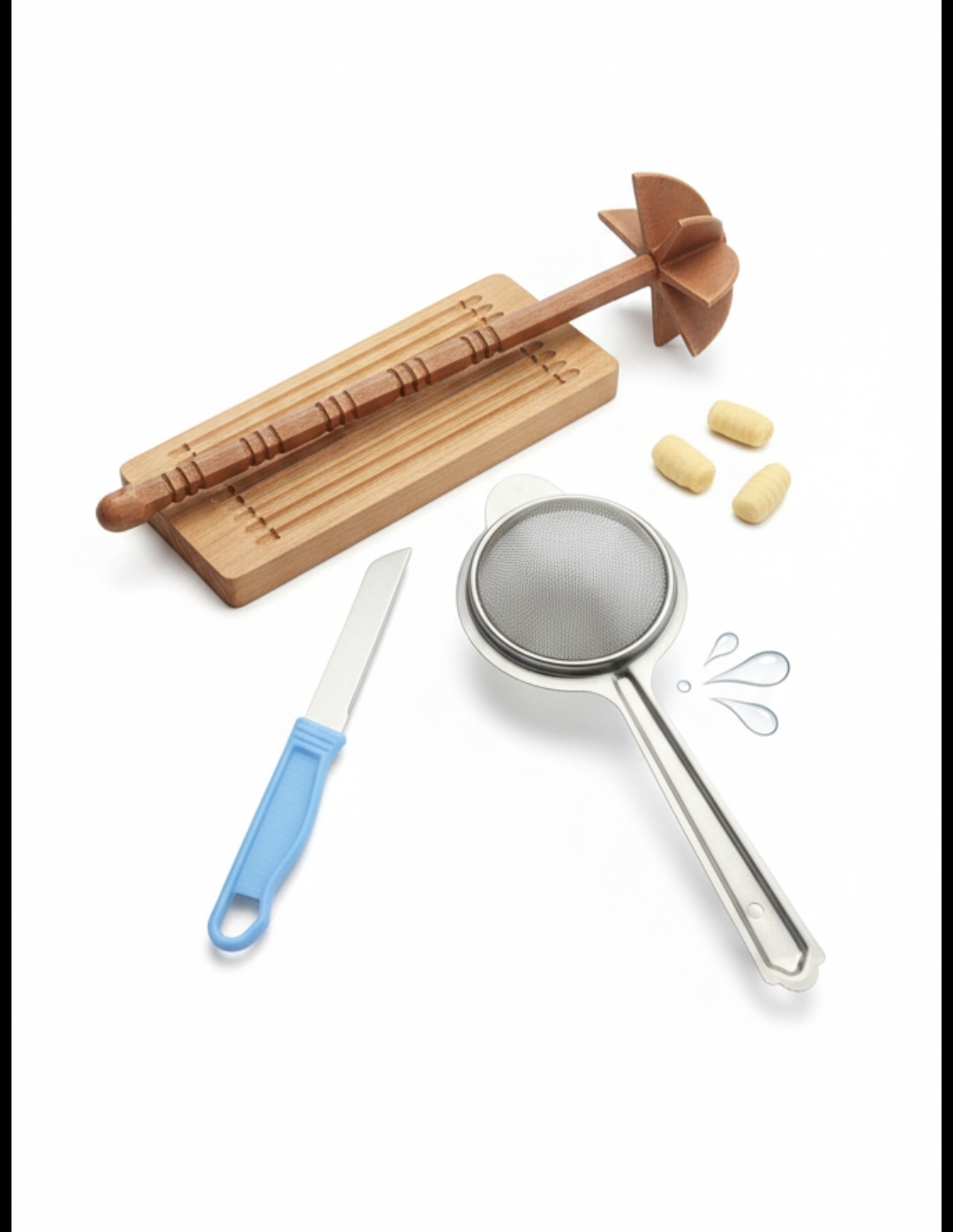 Premium Kitchen Combo – Lemon Squeezer, Strainer & Stainless Steel Knife (Set of 3)