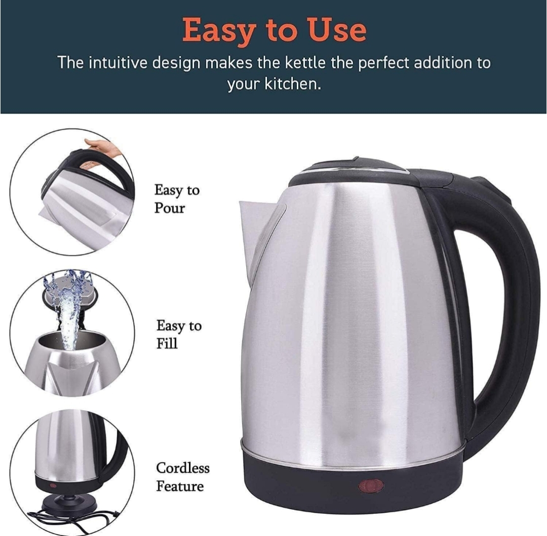 Scarlet Electric Kettle 2.0 Litre Design For Hot Water, Tea,Coffee,Milk, Rice and Other Multipurpose Cooking Foods Kettle