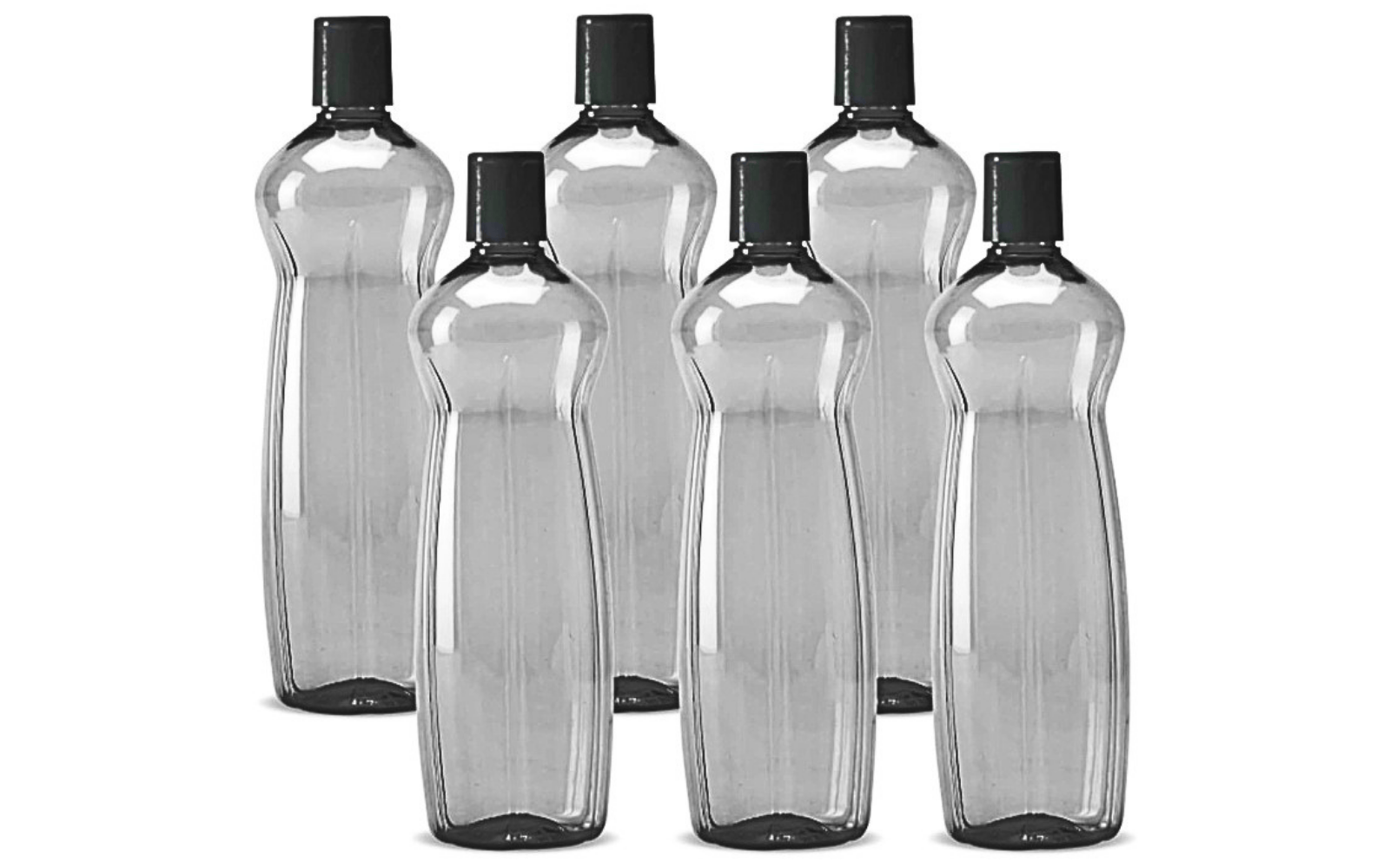 Water Bottle, 1 Litre Each, Reusable Plastic Fridge Bottle Set, BPA Free and Leak Proof Bottles for Travel, Work, with Multicolour Pack of 1