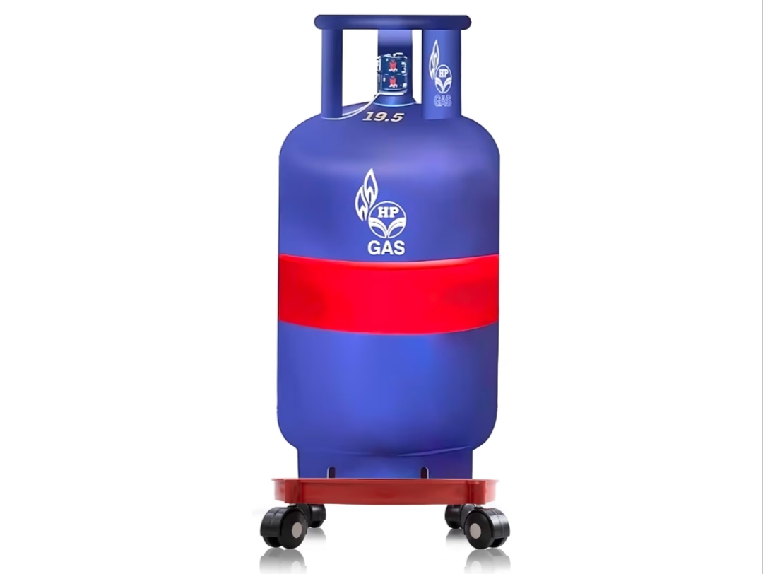 Movable LPG Gas Cylinder Stand Trolley with 360° Rotating Wheels