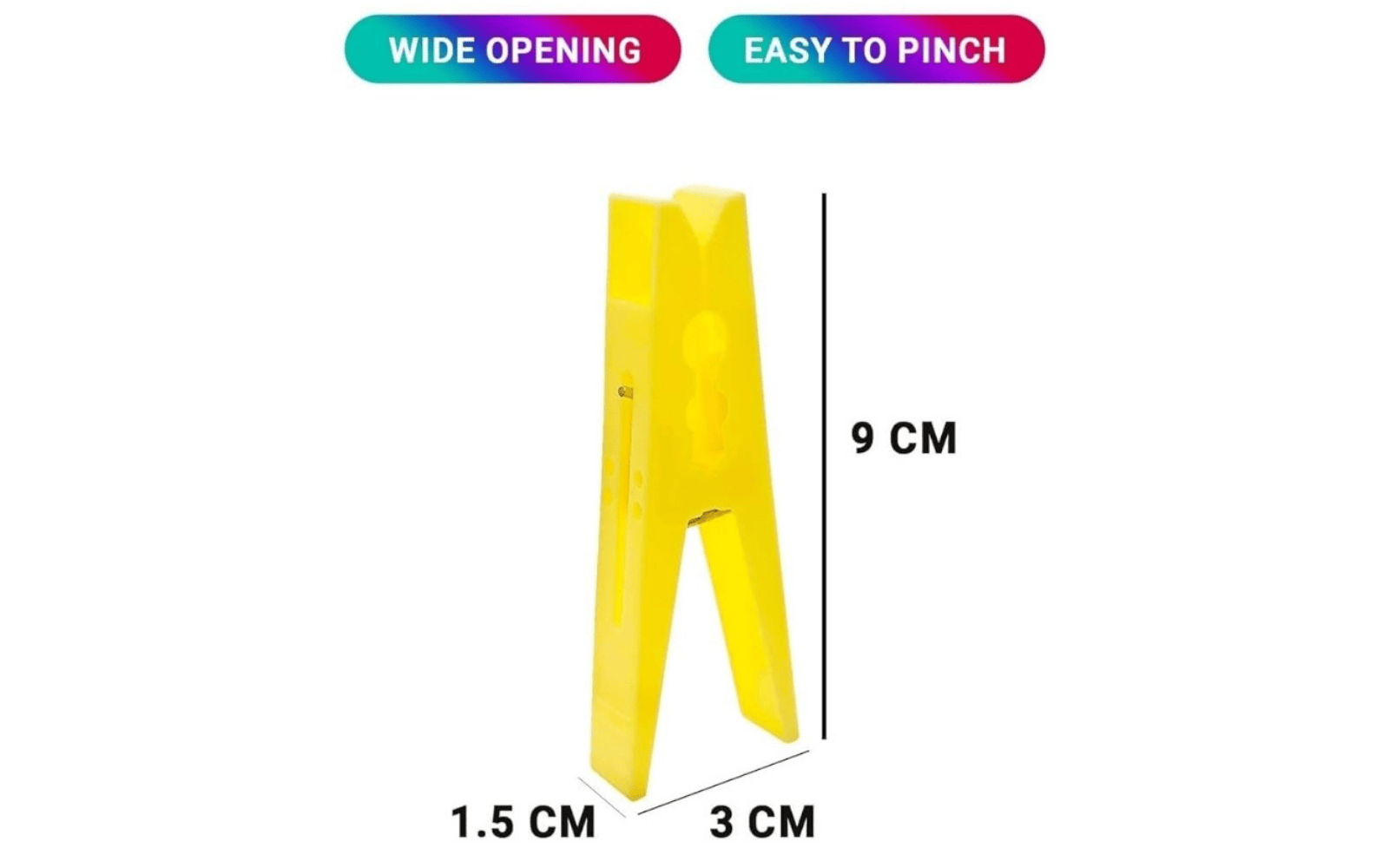 Big Size Multicolour Cloth Clips for Drying Clothes/Plastic Hanging Pegs/Pins with Storage Box (24 Pcs)