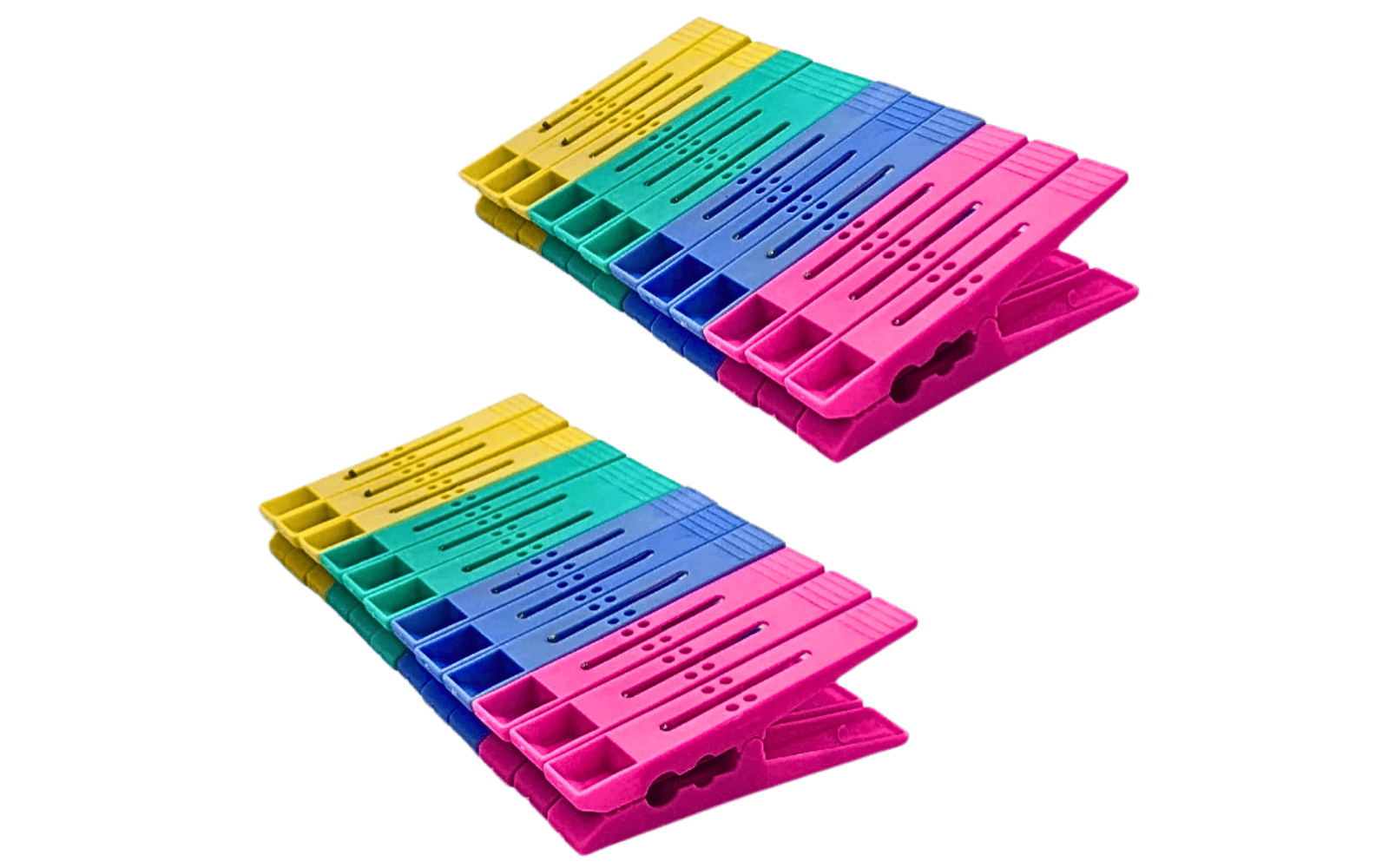 Big Size Multicolour Cloth Clips for Drying Clothes/Plastic Hanging Pegs/Pins with Storage Box (24 Pcs)