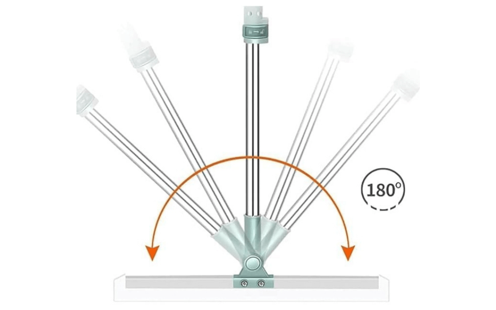 Broom Silicone Floor Wiper–180° Rotating Squeegee for Floor 52 cm Wide Floor Cleaning Squeegee with Adjustable Long Handle – Heavy-Duty Water Wiper for Bathroom, Kitchen & Commercial Cleaning