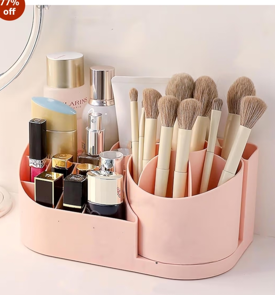 360° Rotating Cosmetic Organizer – Multi-Purpose Makeup Storage Stand