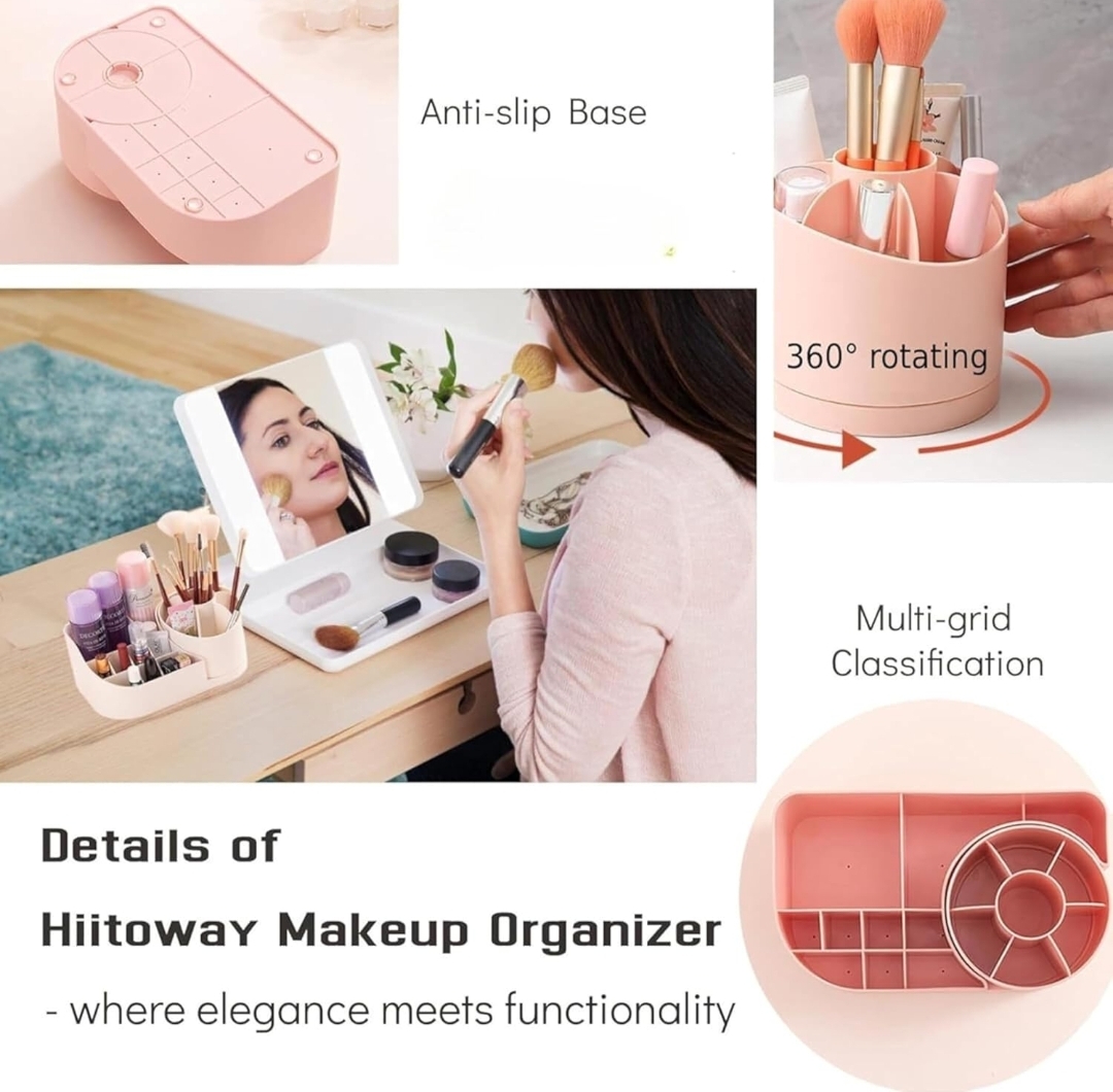 360° Rotating Cosmetic Organizer – Multi-Purpose Makeup Storage Stand