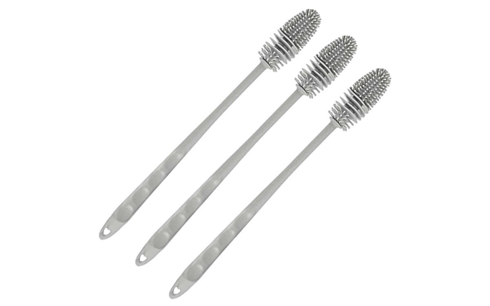 Food-Grade Silicone Bottle Brush for Cleaning | Flexible, Durable & Hygienic Odour Resistant | Reusable & Eco-Friendly Bottle Cleaner for Water Bottles, Baby Bottles & Jars | (3)