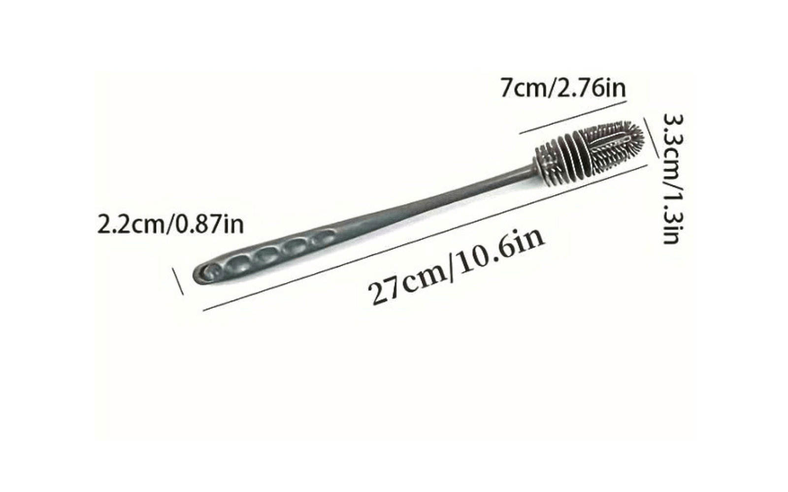 Food-Grade Silicone Bottle Brush for Cleaning | Flexible, Durable & Hygienic Odour Resistant | Reusable & Eco-Friendly Bottle Cleaner for Water Bottles, Baby Bottles & Jars | (3)