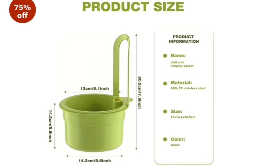 Double Layer Kitchen Sink Drain Basket with Detachable Strainer (Big Size)