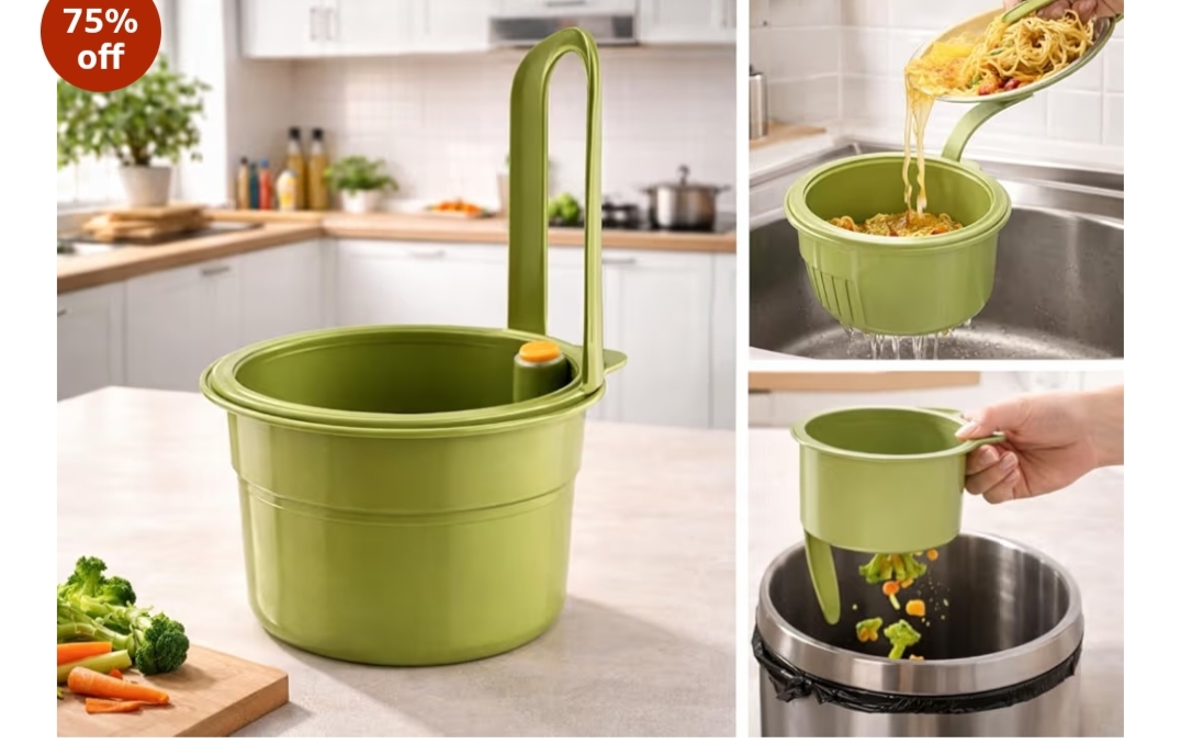 Double Layer Kitchen Sink Drain Basket with Detachable Strainer (Big Size)