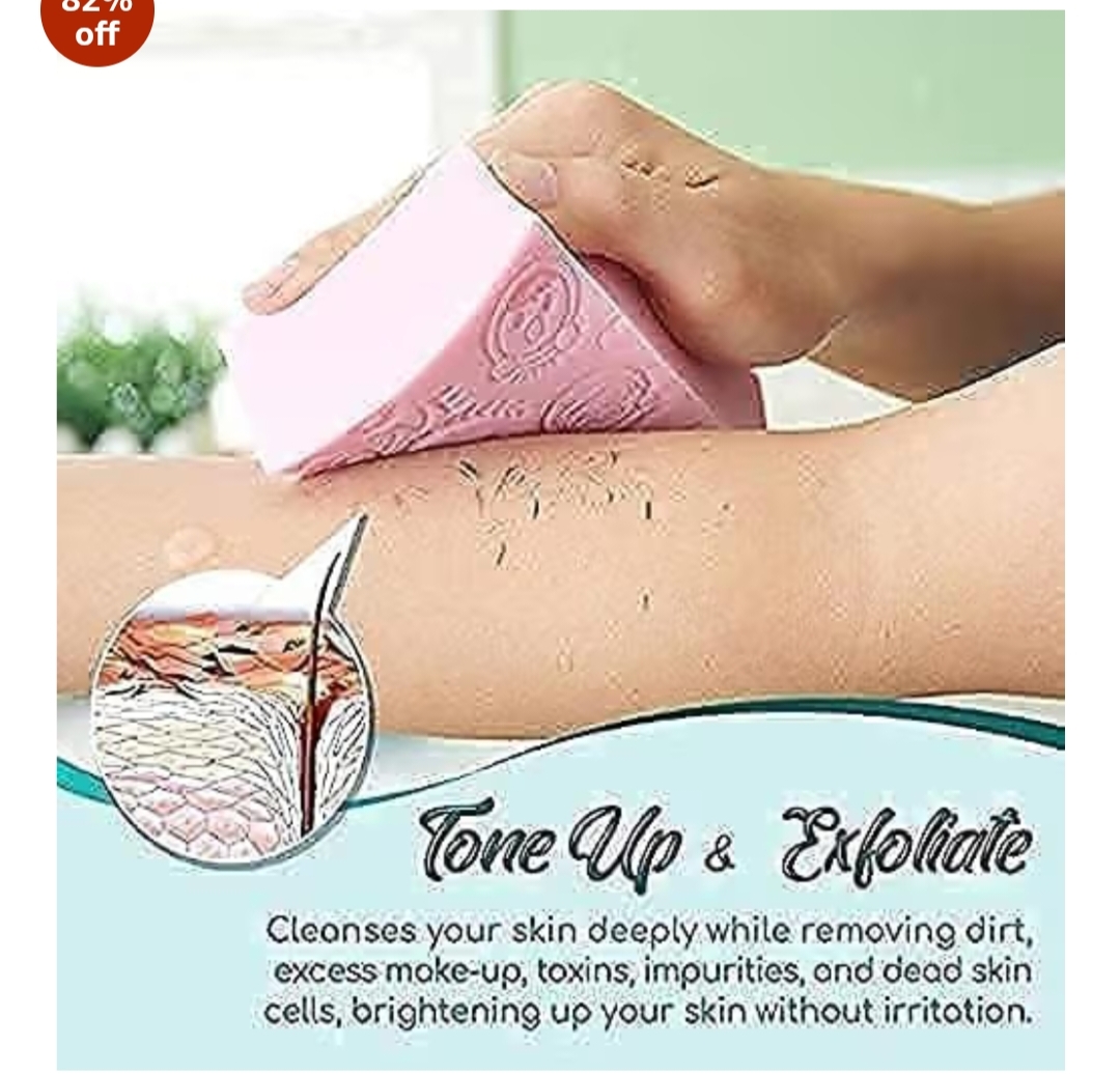 Ultra Soft Exfoliating Sponge – Japanese Spa Cellulite Massager (Multicolor)