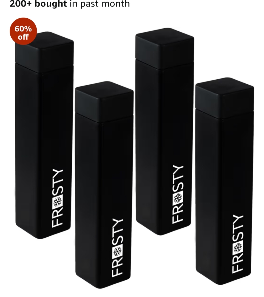 Giftora Square Fridge Water Bottles – 1 Litre BPA Free (Set of 1)