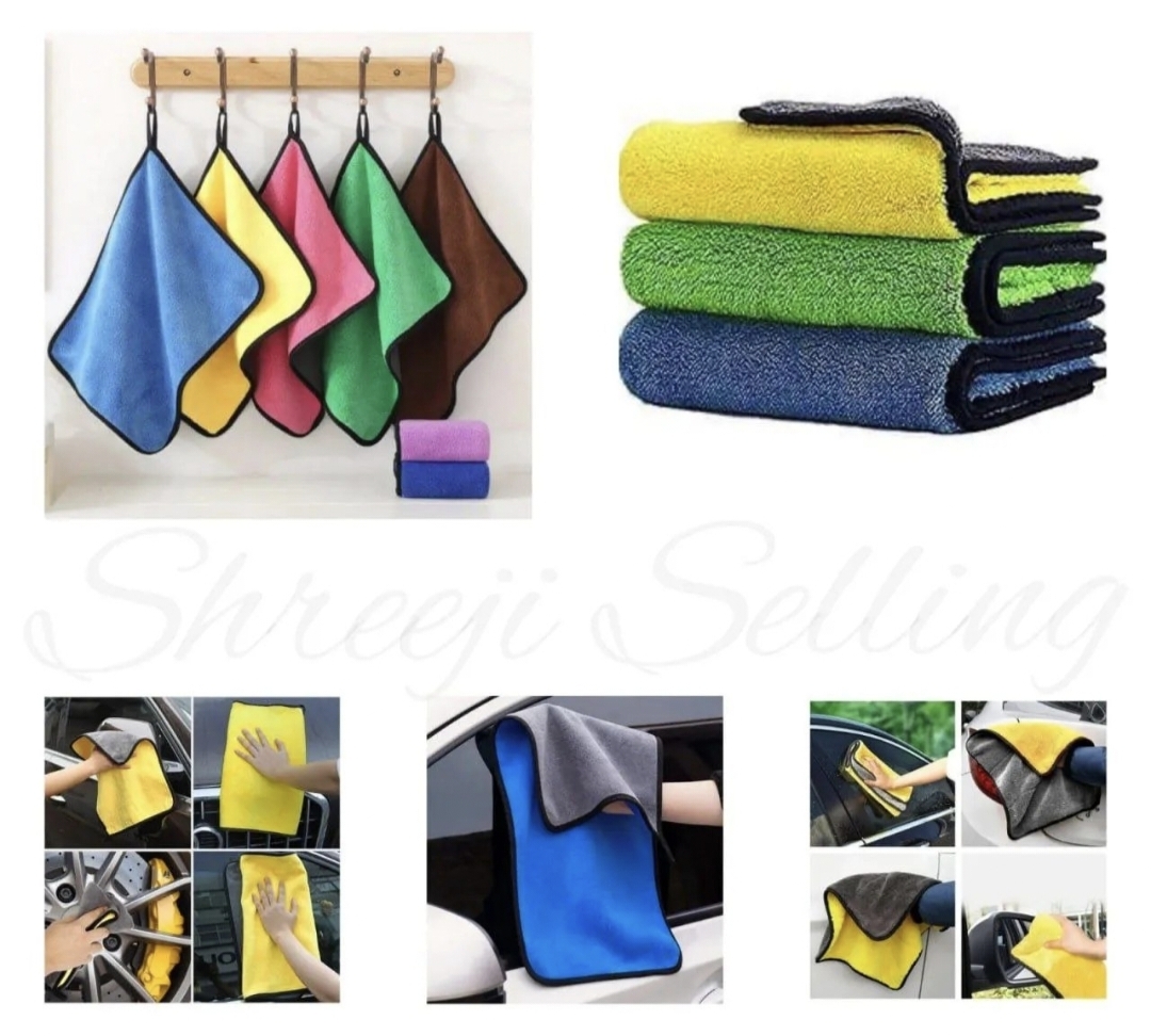 Microfiber Cleaning Cloths – Soft & Highly Absorbent Multipurpose Towels (Yellow & Blue)