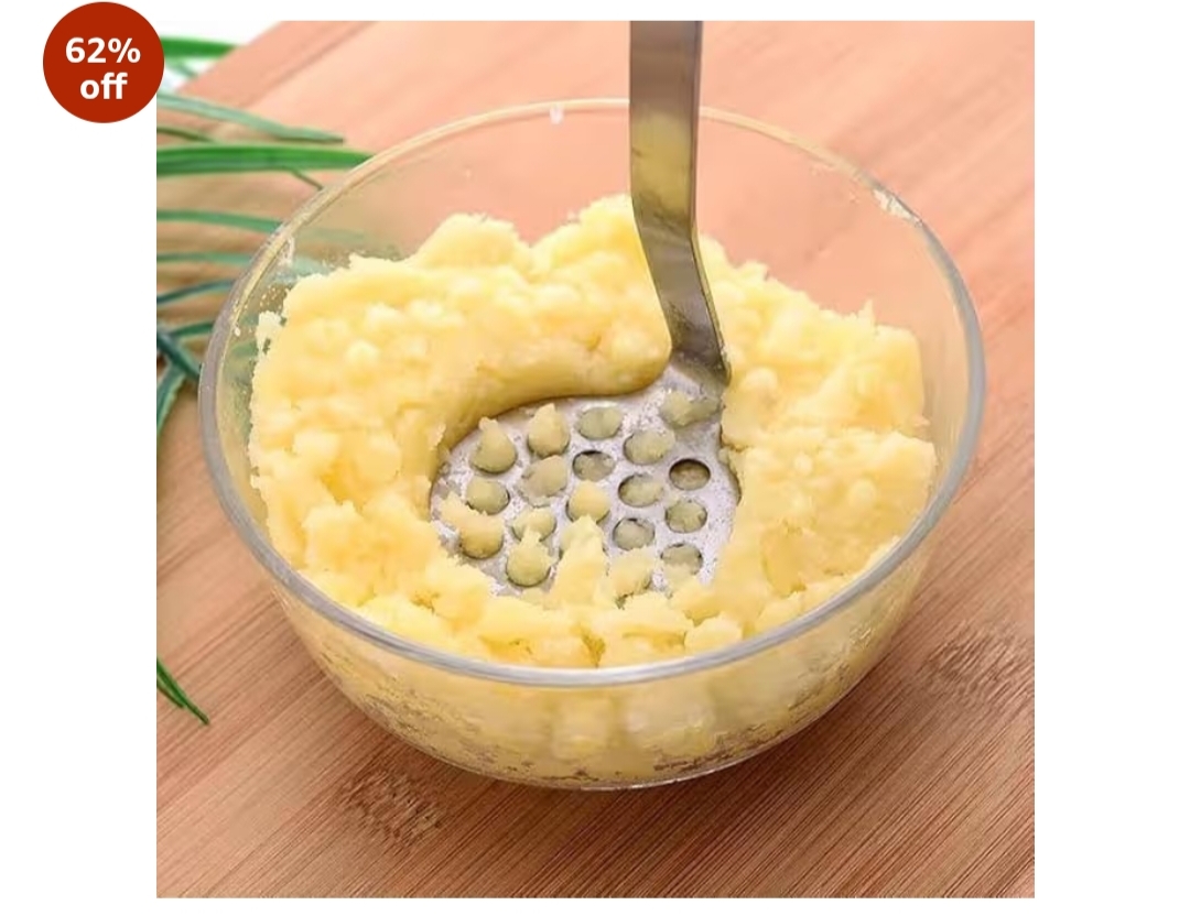 Stainless Steel Pav Bhaji & Potato Masher with Anti-Slip Handle