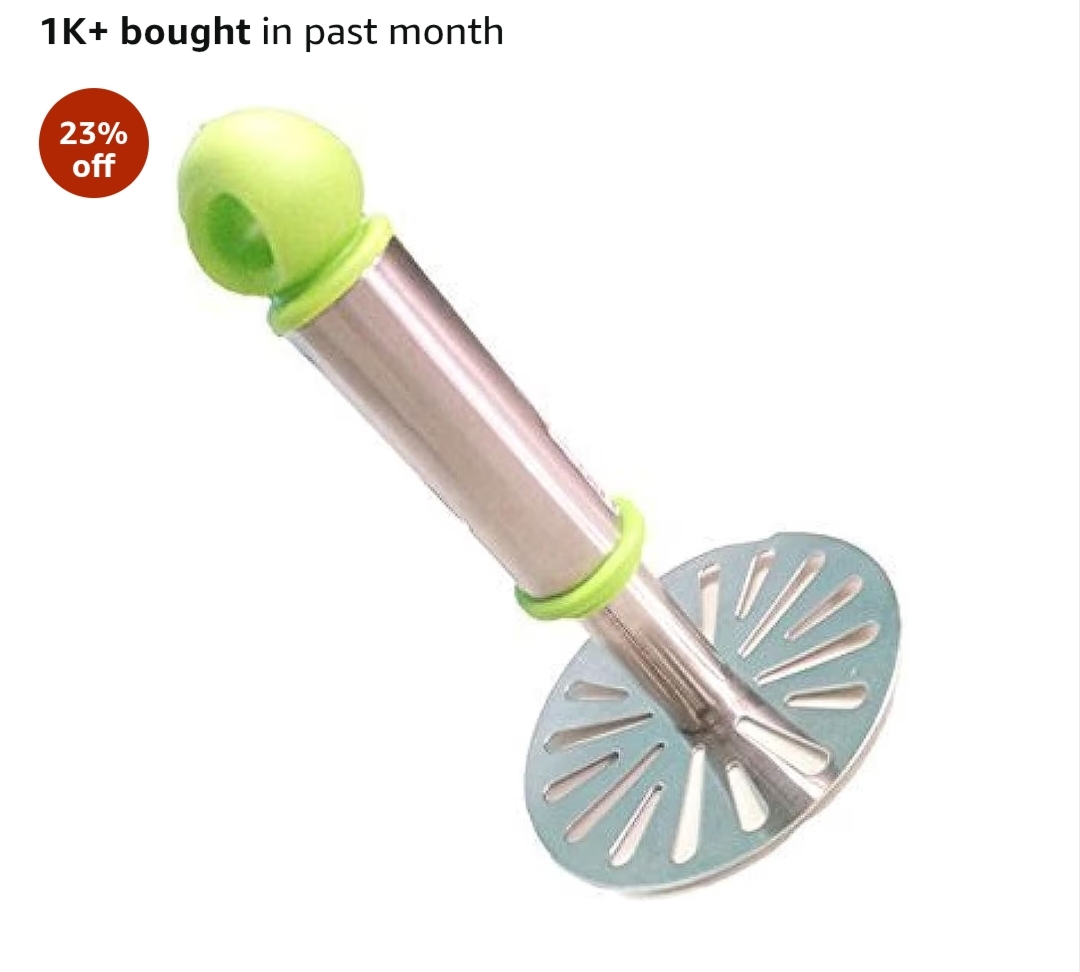 Stainless Steel Pav Bhaji & Potato Masher with Anti-Slip Handle