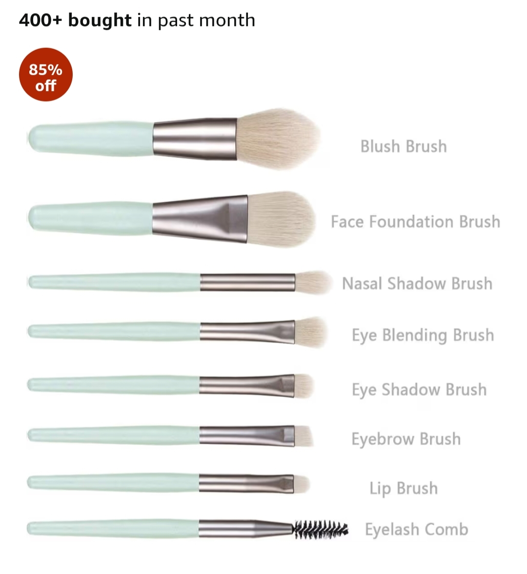 8PCS Professional Makeup Brush Set with Bag | Travel Size Cosmetic Brushes Kit for Foundation, Blush, Eyeshadow | Wooden Handle Soft Synthetic Bristle (Multicolor)