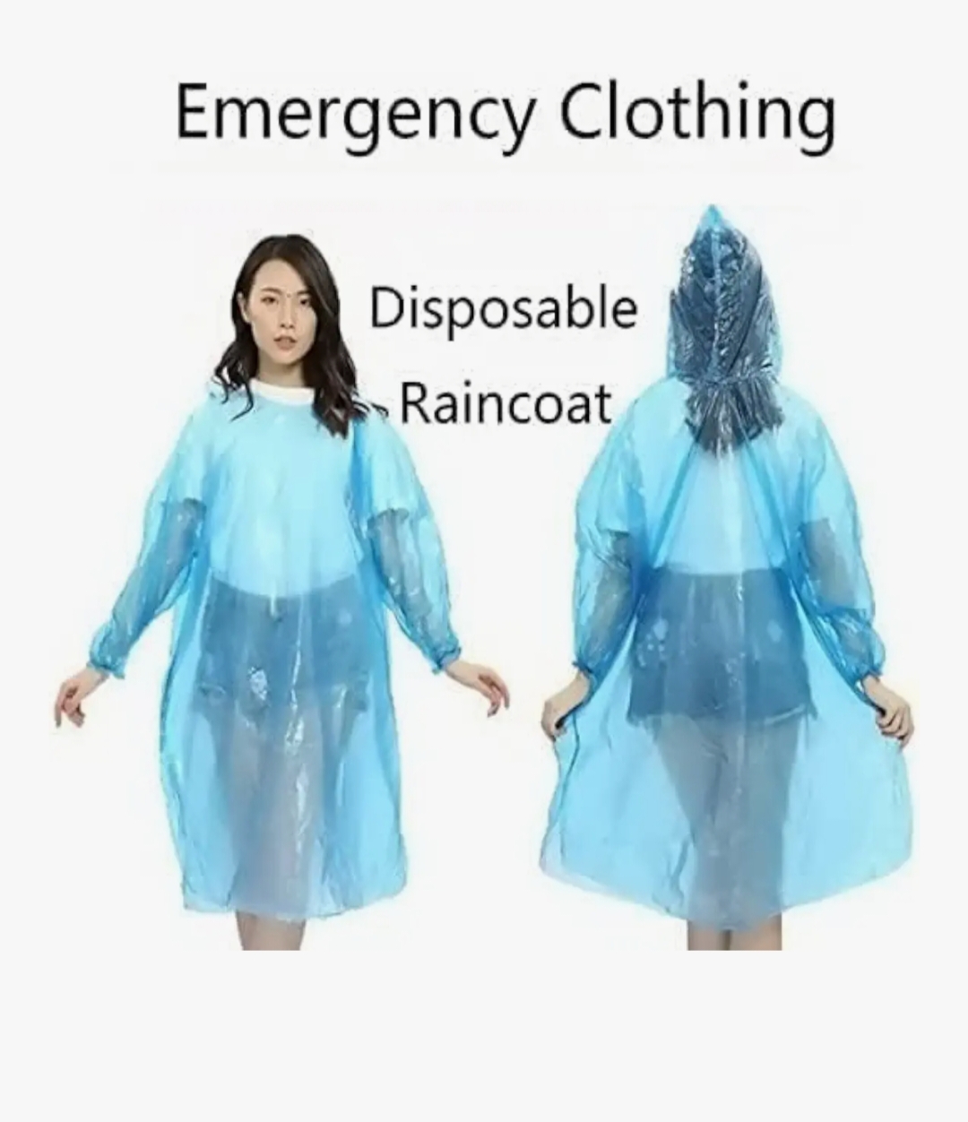 Unisex Disposable Rain Card | Pocket Size Waterproof Emergency Raincoat | Easy to Carry Lightweight Rain Wear for Travel & Outdoor Use